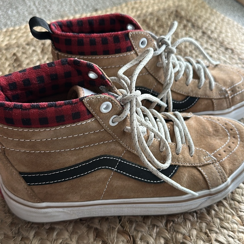 VANS Sk8-Hi MTE-1 Plaid Brown‎ Size 7M